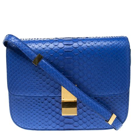 celine handbag classic blue python|celine bag python price.